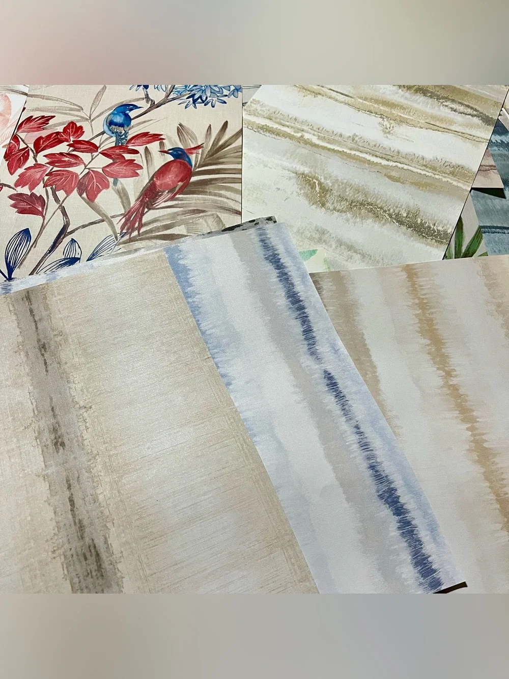 28 Assorted Designer Painted Floral & Botanical Crafts Wallpaper Sample Sheets